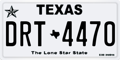 TX license plate DRT4470