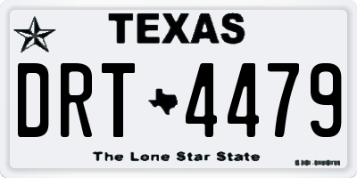 TX license plate DRT4479