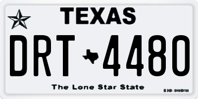 TX license plate DRT4480