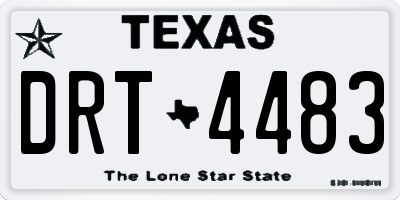TX license plate DRT4483