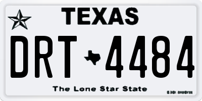 TX license plate DRT4484