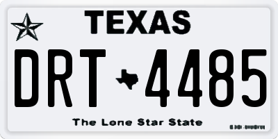 TX license plate DRT4485