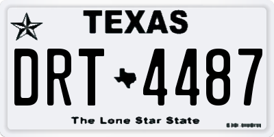TX license plate DRT4487