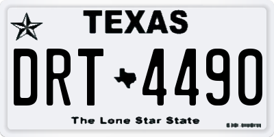 TX license plate DRT4490