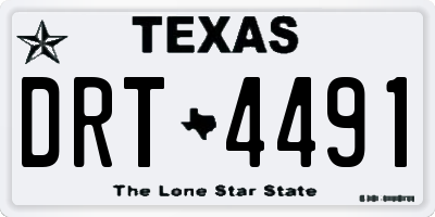 TX license plate DRT4491