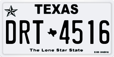 TX license plate DRT4516