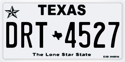 TX license plate DRT4527
