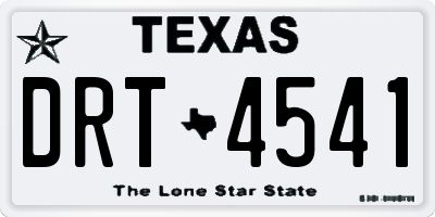 TX license plate DRT4541