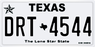 TX license plate DRT4544