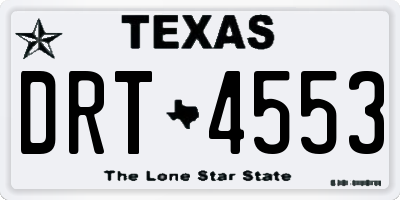 TX license plate DRT4553
