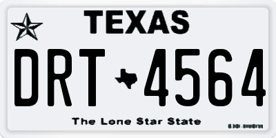 TX license plate DRT4564