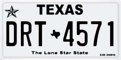 TX license plate DRT4571