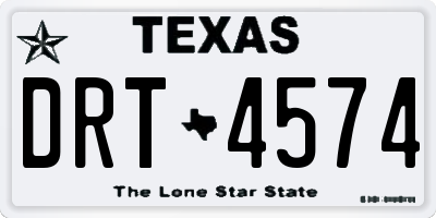 TX license plate DRT4574