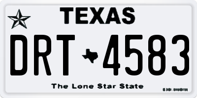TX license plate DRT4583