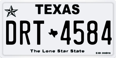 TX license plate DRT4584