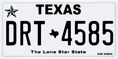 TX license plate DRT4585