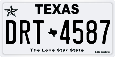 TX license plate DRT4587