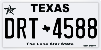 TX license plate DRT4588