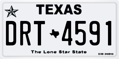 TX license plate DRT4591