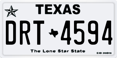 TX license plate DRT4594