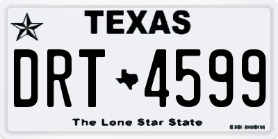 TX license plate DRT4599