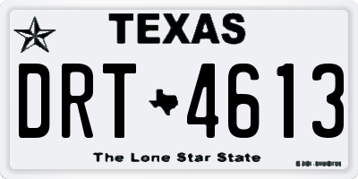 TX license plate DRT4613