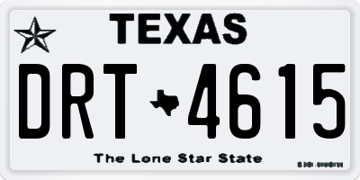 TX license plate DRT4615