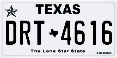 TX license plate DRT4616