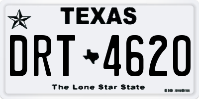TX license plate DRT4620