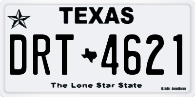 TX license plate DRT4621