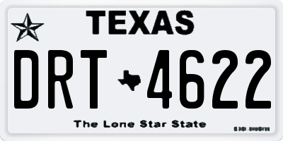TX license plate DRT4622