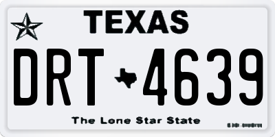 TX license plate DRT4639