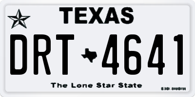 TX license plate DRT4641