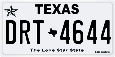 TX license plate DRT4644