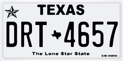 TX license plate DRT4657