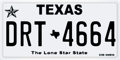 TX license plate DRT4664