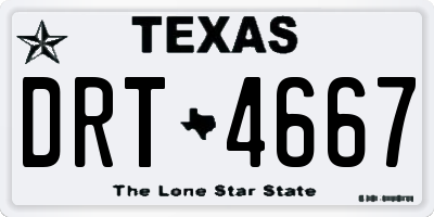 TX license plate DRT4667