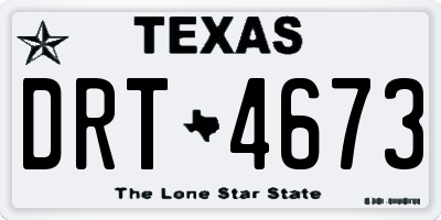 TX license plate DRT4673
