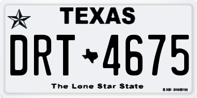 TX license plate DRT4675