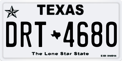 TX license plate DRT4680