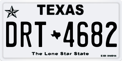 TX license plate DRT4682