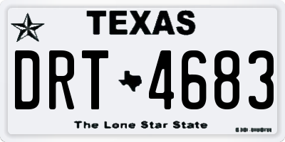 TX license plate DRT4683