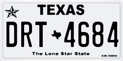 TX license plate DRT4684