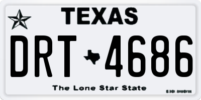 TX license plate DRT4686
