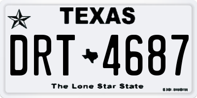 TX license plate DRT4687