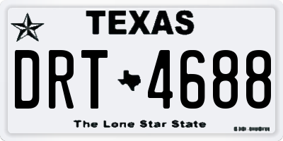 TX license plate DRT4688