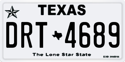 TX license plate DRT4689