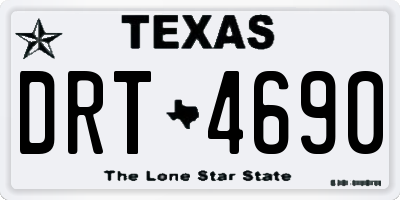 TX license plate DRT4690