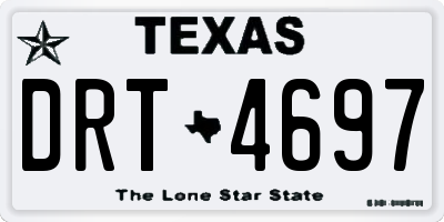 TX license plate DRT4697