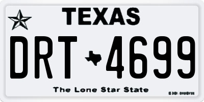 TX license plate DRT4699